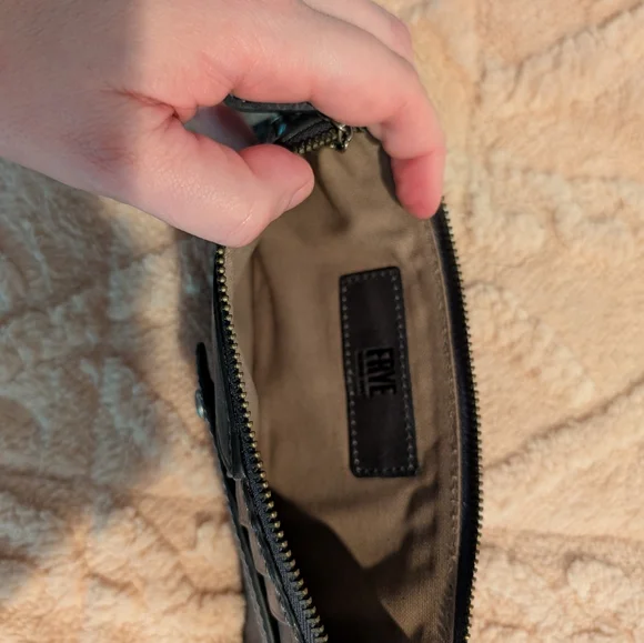 Frye Melissa Snap Card Wallet In Dark Gray - Picture 3 of 5